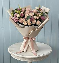 Букет цветов из:  Розы и Лизиантусы #REPLACE_PRED# Красноярской Ростовская область