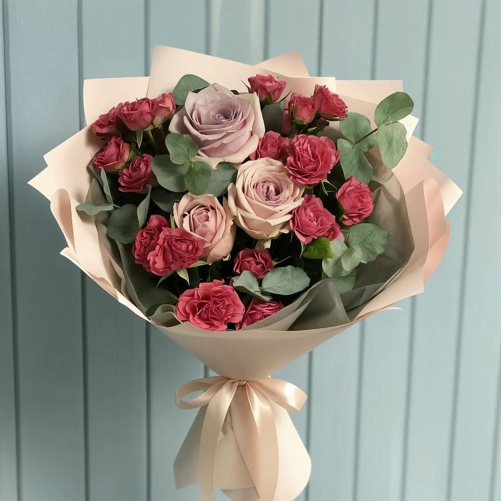 Букет цветов из: Гвоздики и Розы в Красноярской Ростовская область