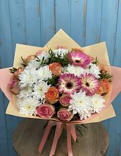 Букет цветов из:  Розы, Герберы и Хризантемы #REPLACE_PRED# Красноярской Ростовская область