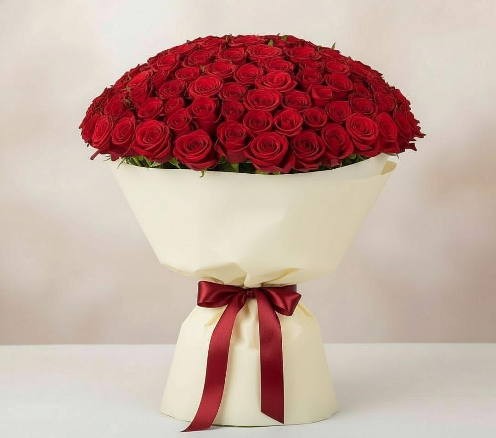 Букет 101 Красная роза Милано в Красноярской Ростовская область