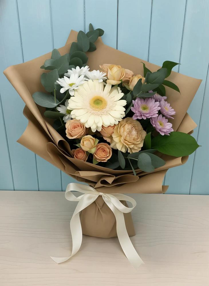 Букет цветов из: Герберы и Хризантемы в Красноярской Ростовская область