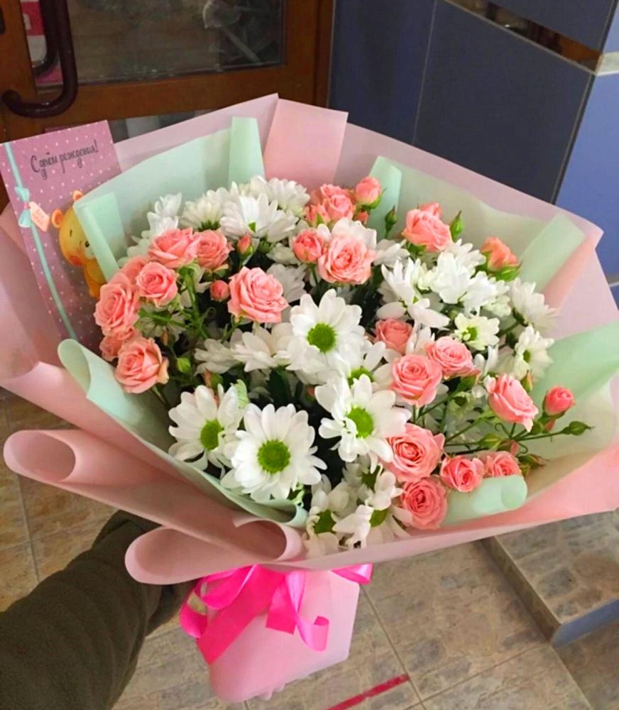 Букет цветов из: Розы и Хризантемы в Красноярской Ростовская область