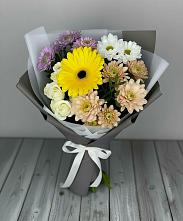 Букет цветов из:  Розы, Герберы и Хризантемы #REPLACE_PRED# Красноярской Ростовская область