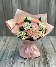 Букет цветов из:  Гвоздики, Розы и Хризантемы в Красноярской Ростовская область