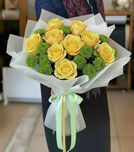 Букет цветов из:  Хризантемы и Розы #REPLACE_PRED# Красноярской Ростовская область