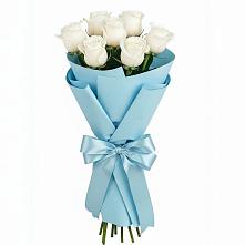 Букет 7 белых роз Проуд в Красноярской Ростовская область