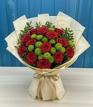 Букет цветов из:  Розы и Хризантемы в Красноярской Ростовская область