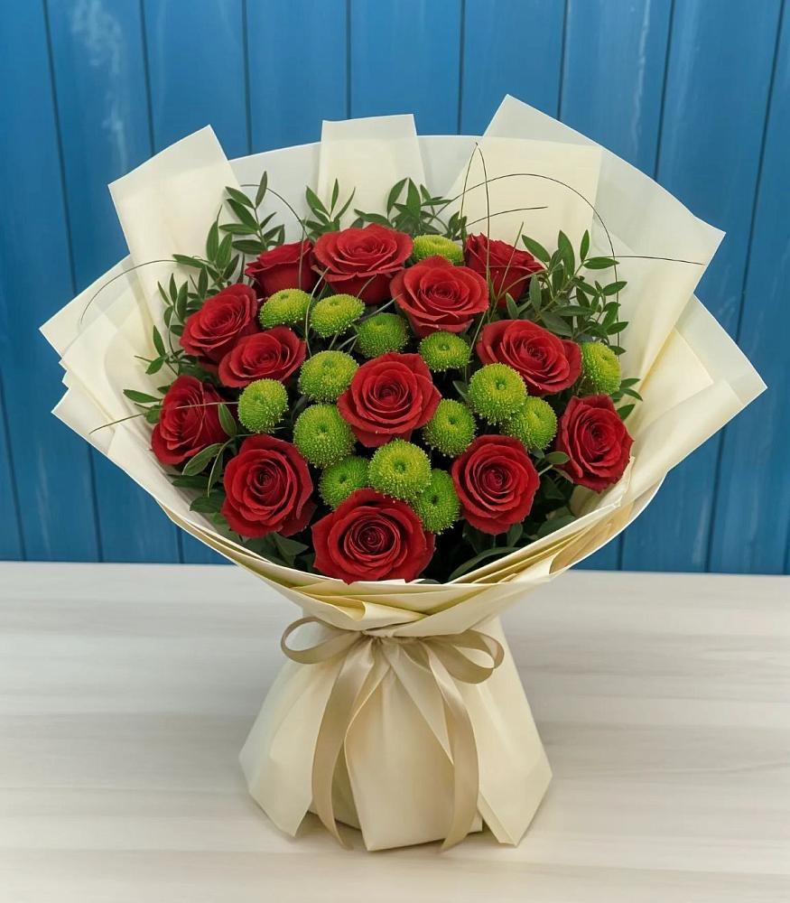 Букет цветов из: Розы и Хризантемы в Красноярской Ростовская область