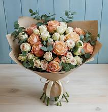 Букет цветов из:  Альстромерии и Розы #REPLACE_PRED# Красноярской Ростовская область